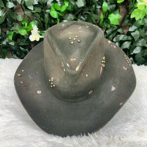 Elegant Dark Green Women's Hat with Stud Accents